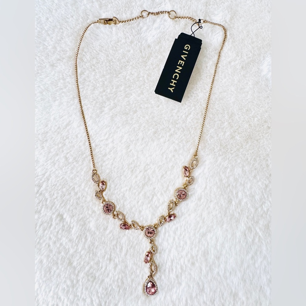 Givenchy Mixed Crystal Gold Tone Vine Necklace - NWT - Picture 3 of 7